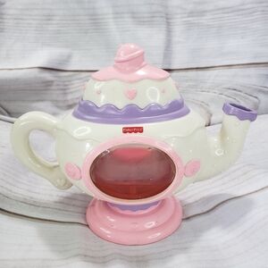 Fisher Price Magical Tea For Two Teapot 8 x 6 Inch Pink Purple White Play Wear